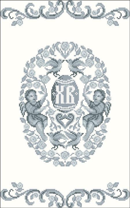 ХВВГ-132. Схема для вишивки бісером Великодній рушник, фото 1