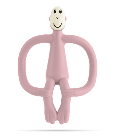 Іграшка-прорізувач Matchstick Monkey (пудровий рожевий, 10,5 см) (MM-T-010), фото 2