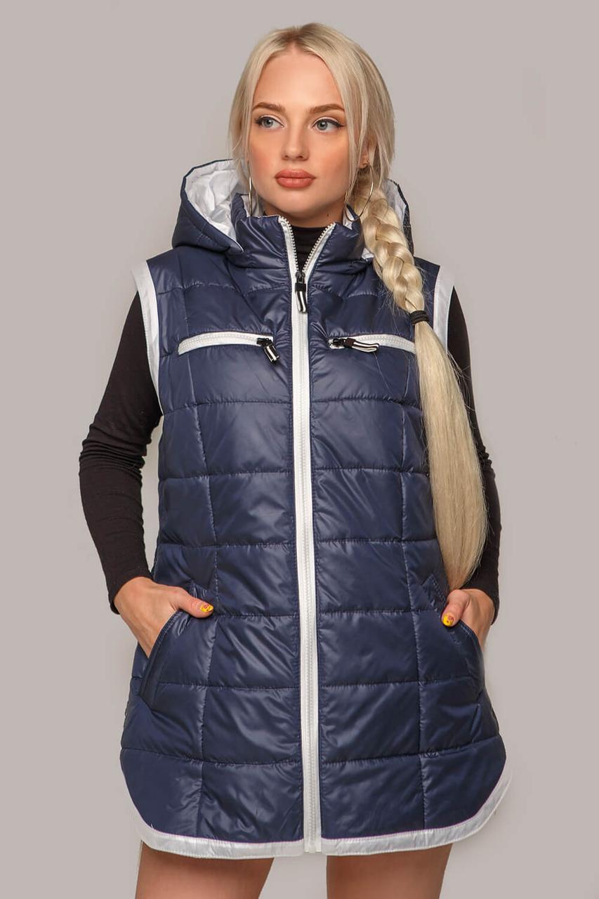 Жіночий жилет з капюшоном 01096, р-ри 50-60