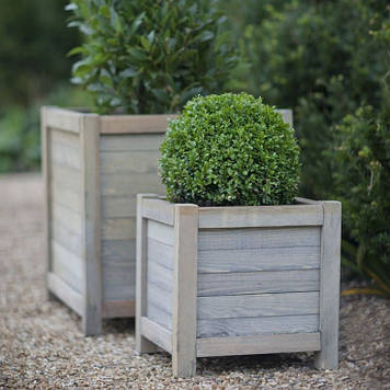 Велике дерев'яне кашпо горщик вазон для квітів та дерев 216 л., 600х600х600 мм. з дренажними отворами