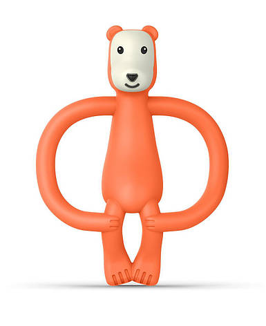 Іграшка-прорізувач Ведмідь Matchstick Monkey (жовтогарячий, 11 см) (MM-B-001), фото 2