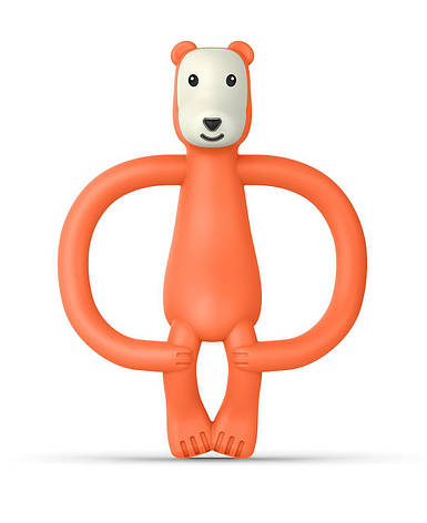 Іграшка-прорізувач Ведмідь Matchstick Monkey (оранжевий, 11 см) (MM-B-001), фото 2