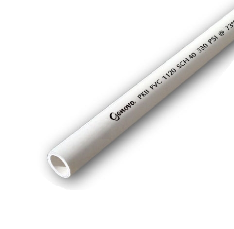 Труба ПВХ біла Genova SCH 40. USA PVC pipe 50, 2", 3.048 м