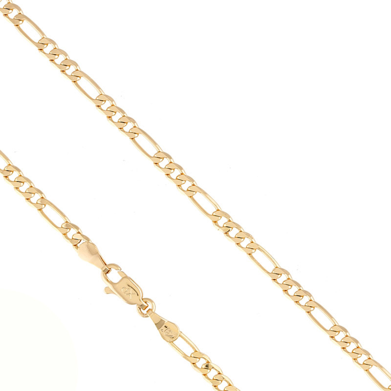 Ланцюжок чоловічий ХР Позолота 18К "Якірна Ланцюг Зі Вставками" розмір 45.5 см х 10 мм опт, фото 1