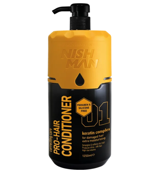 Кондиціонер для чоловіків Nishman Conditioner Pro Keratin з кератином, 1,25 л (10701016)