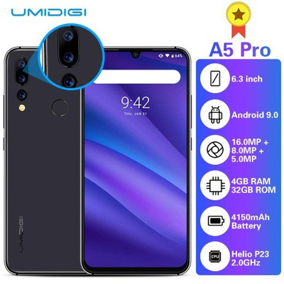 Смартфон UMIDIGI A5 Pro Space Grey 4 / 32 Гб