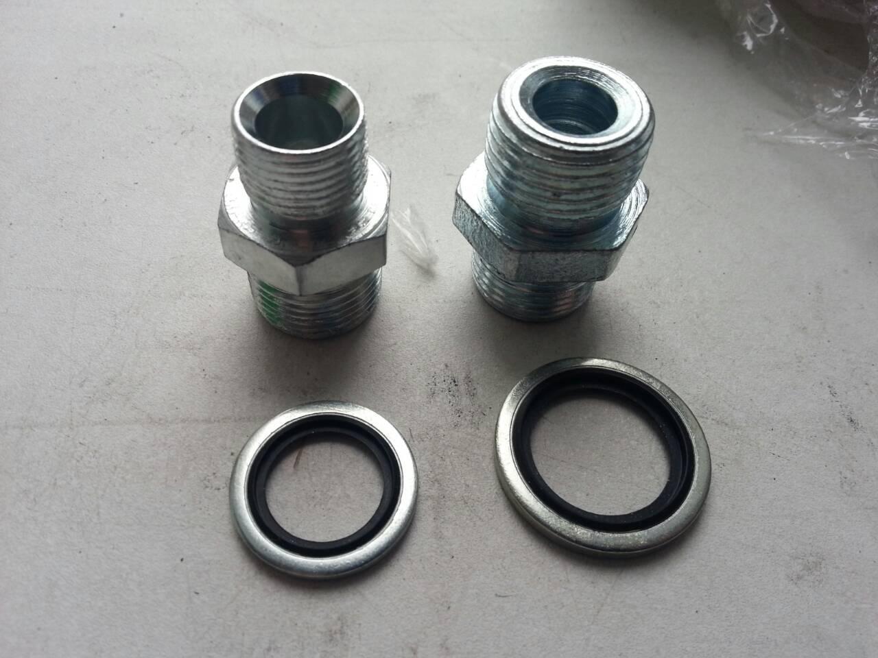 Штуцер (адаптер) G 3/4 M27x1,5 сфера 60° (ключі 32 під