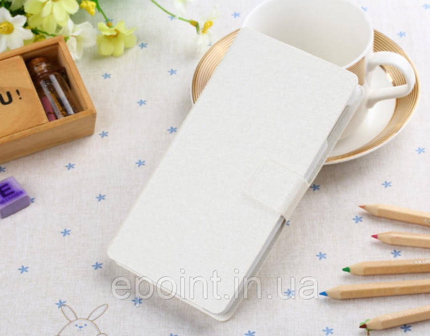 Чохол книжка для Lenovo A788, режим підставки, білий колір