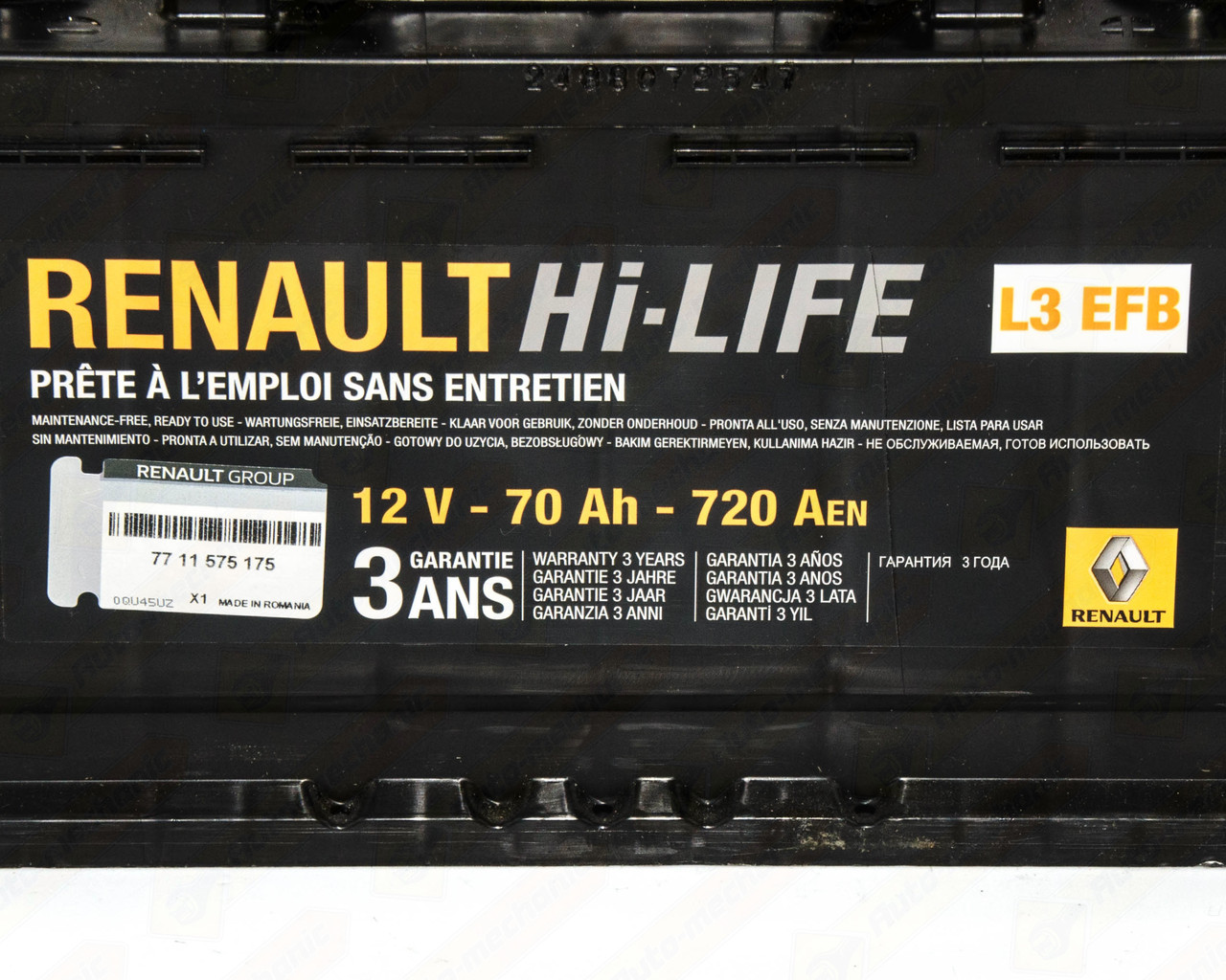 Аккумулятор АКБ L3 70AH на Renault Megane III 2009->2016 Renault (Оригинал) - 7711575175 - фото 5 - id-p930735293