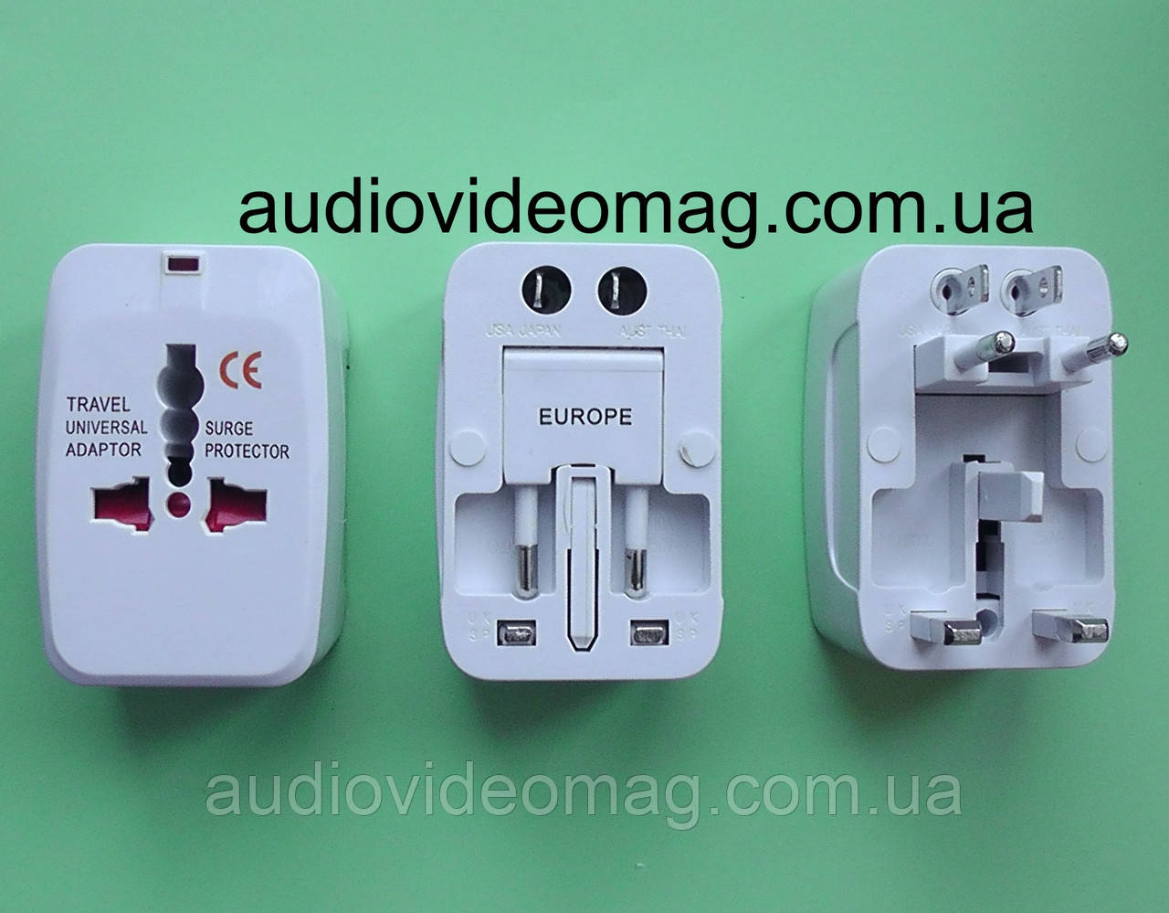 Універсальний перехідник-адаптер для різних типів электровилок, фото 1