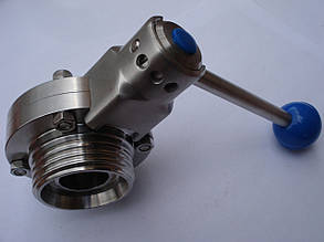 Нержавіючий кран батерфляй S/G DN 32