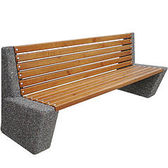 Лавка садова "Мадрид" зі спинкою, вулична бетонна