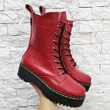 Жіночі високі черевики на шнурівці демісезонні WooDstock, фото 7