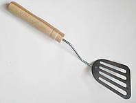 Лопатка металлическая кухонная с деревянной ручкой