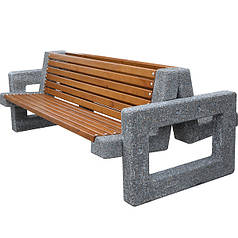 Лавка паркова двостороння «Твінс», вулична бетонна