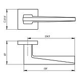 Ручка дверна Armadillo MORI USS BL-26 Чорний, фото 2