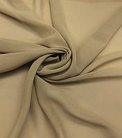 Шифон (ш 150 см) светло-серый с бежевым оттенком для пошива блуз, юбок ,сарафанов, шалей ,платков.