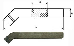 Різець прохідний відігнутий 25х16х140 ВК8 (2102-0005)