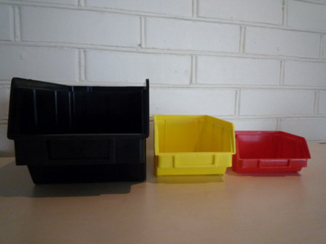 Пластиковый ящик для болтов гаек 702 черный 75 х 100 х 155 складские метизные лотки Лоток для метизо - фото 2 - id-p140789674