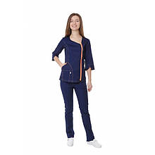 Костюм медичний "Бірма "/ т. синій / помаранчовий