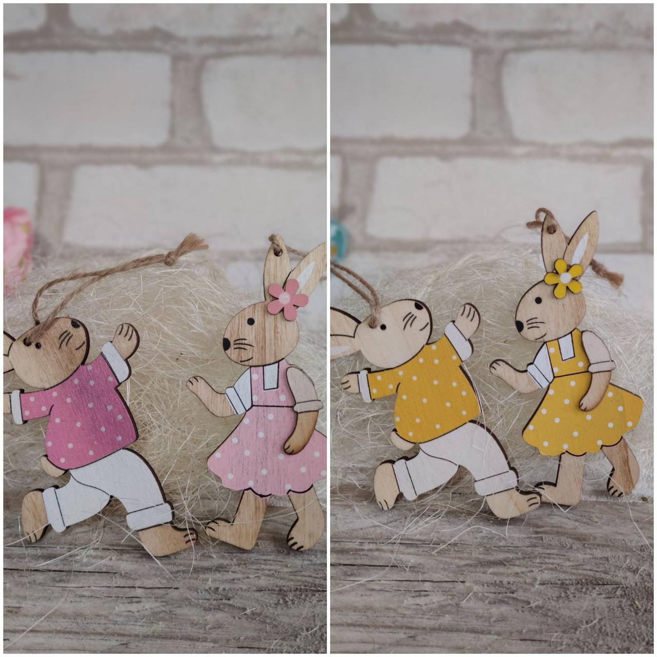 Підвіска дерев'яна для пасхального декору, h-11.5 см, фото 1