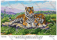 Схема для вышивки бисером Пара тигров