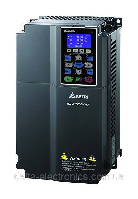 Перетворювач частоти Delta Electronics, 22 кВт, 400В,3ф.,векторний, c ПЛК, VFD220CP43A-21