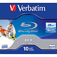 Диск BD Verbatim 25Gb 6x Jewel 10шт Printable (43713), фото 2