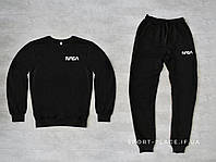Мужской спортивный костюм Nasa (Наса) черный , свитшот штаны (толстовка худи лонгслив)