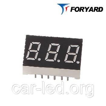 Червоний цифровий семисегментний LED індикатор 3-розрядний