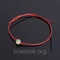 Браслет червона нитка Онікс мармуровий