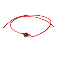 Браслет червона нитка Тигрове око