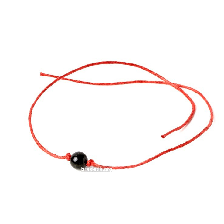 Браслет червона нитка Змійовик, фото 1