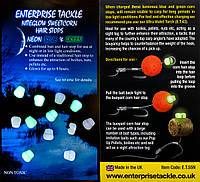 Стопора для бойлов Enterprise Sweetcorn Hair Stop, Mini, Niteglow Blue & Green Mixed