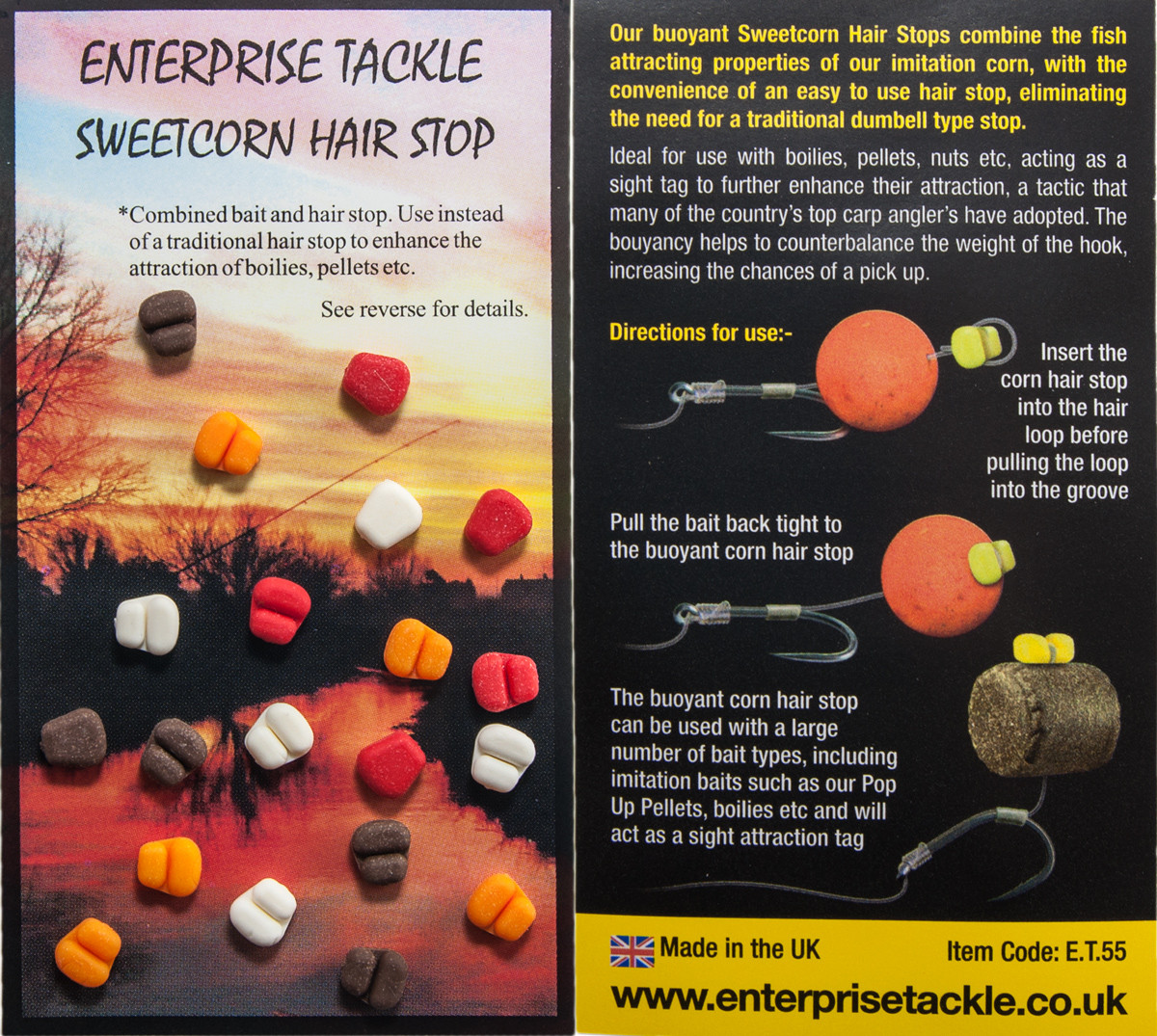 Стопора для бойлов Enterprise Sweetcorn Hair Stop, Mini, Mixed Colours