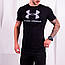 Футболка чоловіча спортивна under armour X white чоловіча футболка приталені андер армур, фото 3