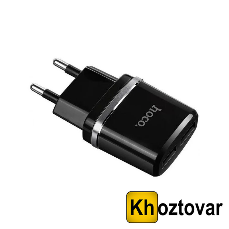 Зарядний пристрій на 2 USB-порти Hoco C12