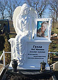 Пам'ятник у вигляді ангела на тумбі з литого каменю, фото 9