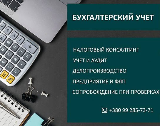 Бухгалтерський Облік ФОП Підприємства Діловодство Консалтинг Віддалено Послуги Бухгалтерського Обліку Аутсорсинг, фото 2