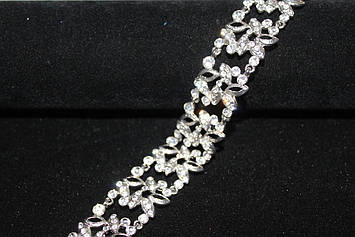 Елегантний чорний браслет з камінням