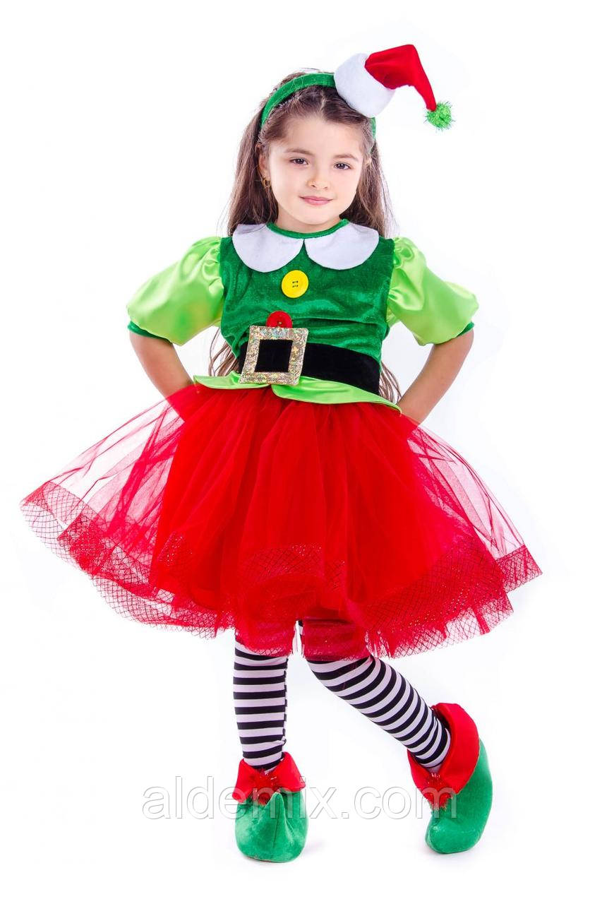 "Ельфійка новорічна" карнавальний костюм для дівчинки, фото 1