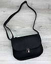 Чорна жіноча сумка клатч на пояс бананка маленька поясна модна міні сумочка крос боді через плече, фото 2