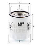 MANN W 7015 Фільтр масляний Ford Mondeo, Kuga Focus, Fiesta, C-Max Transit, фото 2