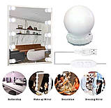 LED лампочки 10 шт для гримерного дзеркала 3 режими Vanity Mirror Lights, фото 6