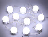 LED лампочки 10 шт для гримерного дзеркала 3 режими Vanity Mirror Lights, фото 7