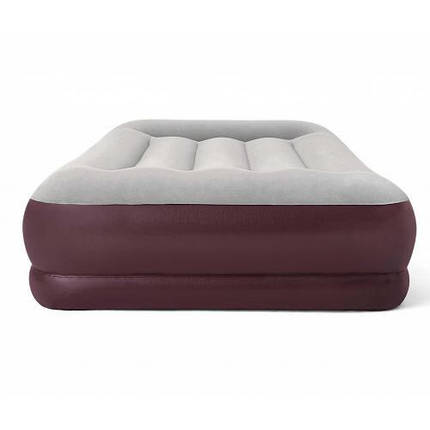 Велюрове ліжко-матрац 203*152*36 см Bestway 67699 надувна двомісна, фото 1