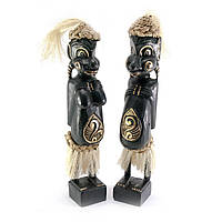 Африканські статуетки з дерева Папуаси Пара чорні