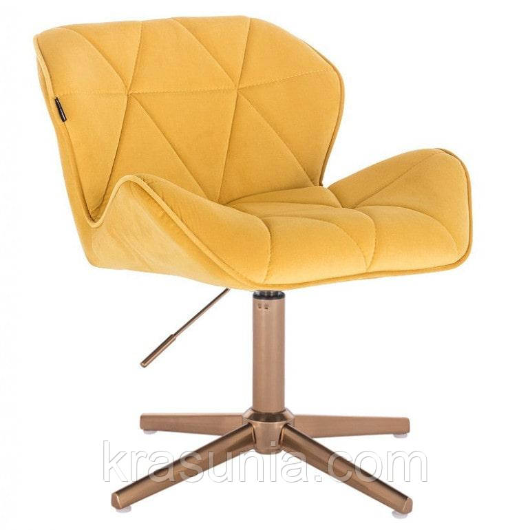 Стільчик клієнта Paris velor gold cross