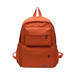 Однотонний оранжевий рюкзак жіночий з водонепроникним просоченням LOOZYKIT (AV235)