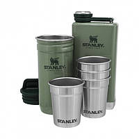 Подарунковий набір Stanley Adventure Hammertone Green: 2 фляги і 4 чарки (6939236348423)